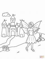 Fairy Coloring Castle Pages Printable Tale Near Sketch Template Categories sketch template
