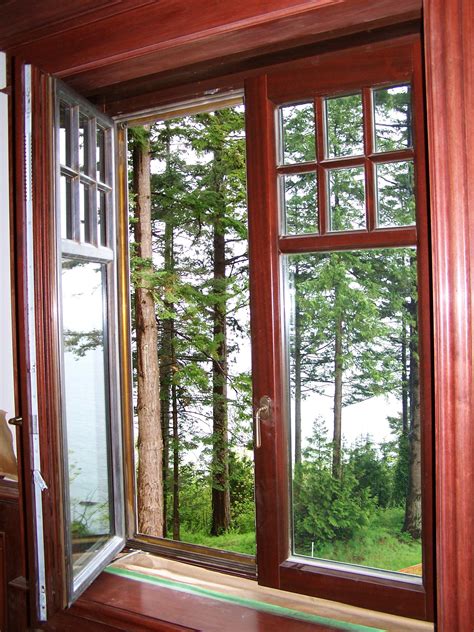 open window   view  trees