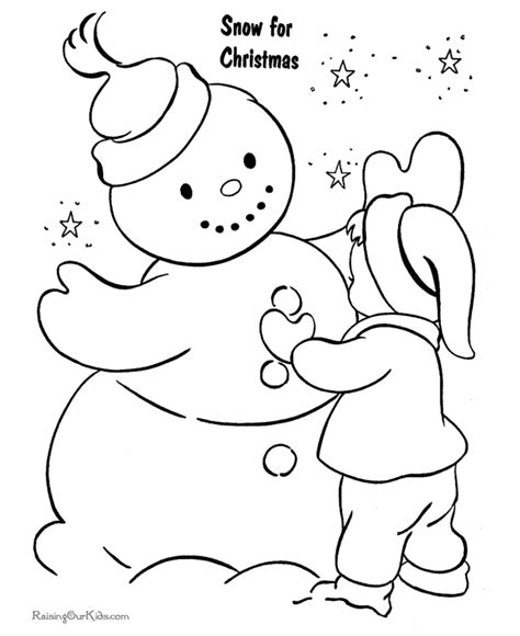 christmas coloring sheets snowman