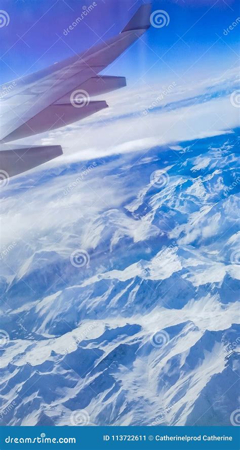 wing aircraft  altitude  flight stock image image  nature business