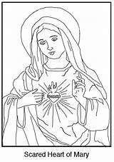 Immaculate Getcolorings Virgin Crowning Bookmark sketch template