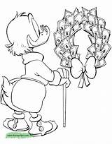Scrooge Coloring Mcduck Wreath Ebenezer Disneyclips sketch template
