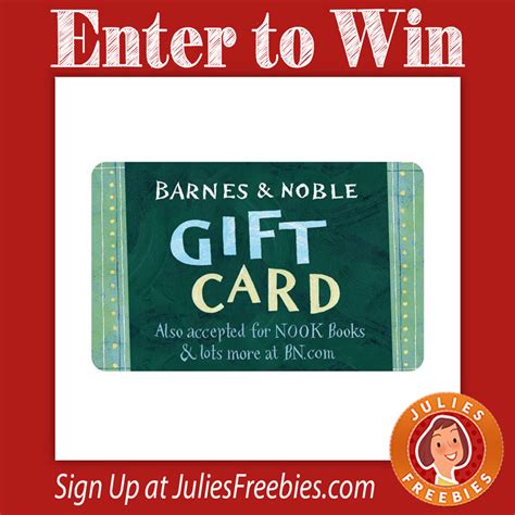 win   barnes noble gift card julies freebies