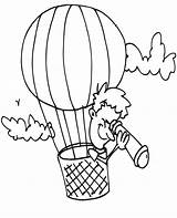 Balloon Air Hot Coloring Pages Printable Balloons Colouring Kids Print Transportation Basket Template Popular Coloringhome sketch template