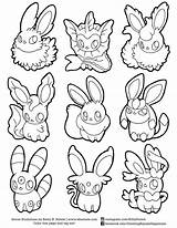 Coloring Eevee Pages Evolution Getcolorings sketch template