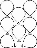 Balloon Balloons Printable Template Coloring Pages Templates Air Outline Birthday Pattern Hot Clipart Paper Patterns Printables Print Shapes Library Felt sketch template