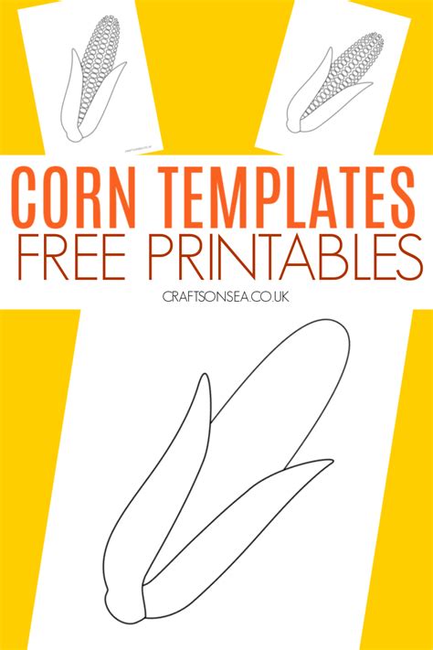 corn template printable