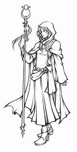 Mage Sketch Coloring Pages Dissidia Light Fairy Anime Character Characters Deviantart Manga Warcraft sketch template