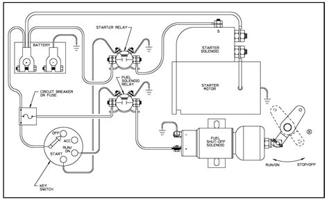 engine fuel shut  solenoid wiring diagram