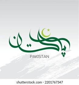 pakistan  calligraphy hamza  illustration stock vector royalty