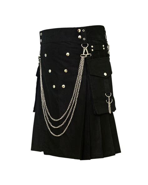 34 Size Scottish Gothic Kilt With D Shape Chains Unisex Adult Handmade