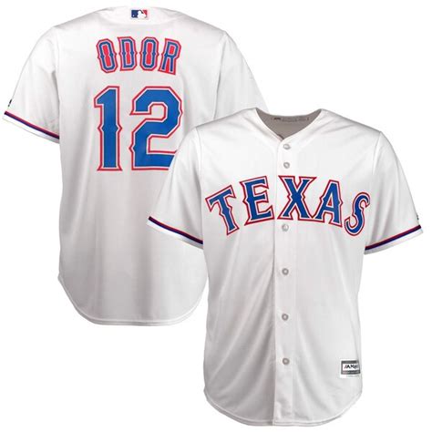 majestic rougned odor texas rangers white cool base player jersey