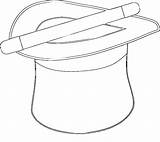 Hat Magician Coloring Getdrawings Drawing sketch template