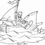 Barco Pescando Menino Tudodesenhos sketch template