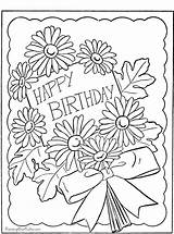 Coloring Pages Mom Birthday Happy Flower Printable Color Kids sketch template