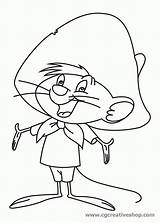 Speedy Gonzales Coloring Pages Characters Cartoon Popular sketch template