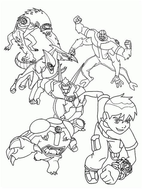 ben  ultimate alien coloring pages   ben