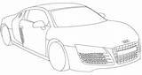 Audi R8 Coloring Line Drawing Pages Deviantart Printable Categories Getdrawings sketch template