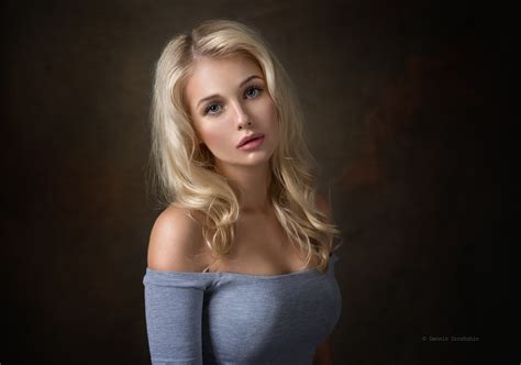 Women Dennis Drozhzhin Portrait Blonde 500px Model Christina