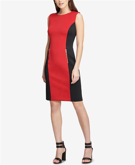 dkny colorblocked sheath dress created for macy s and reviews dresses