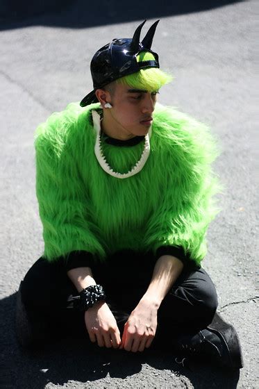 neon green hair  tumblr