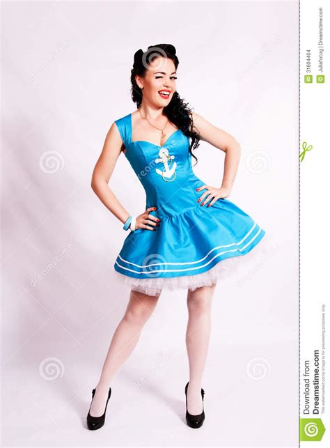 sailor pin up girl with bright make up stock images image 31604404