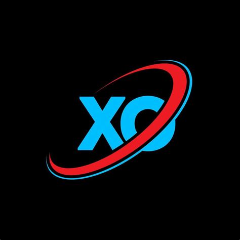 xo logo xo design blue  red xo letter xo letter logo design initial letter xo linked