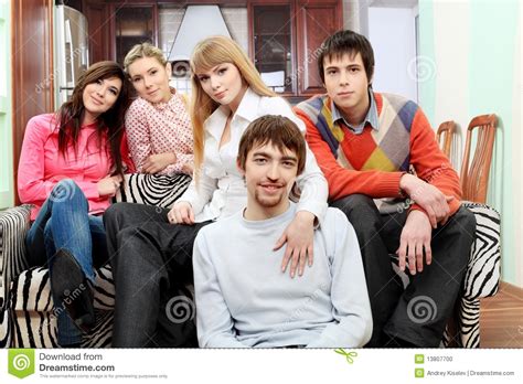 friends  stock photo image  mate house cheerful