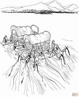 Coloring Covered Pages Wagon River Raft Wagons Navigate Settlers Pioneer Supercoloring Sheets Cover Trail Color Printable Expansion Westward Drawing Dot sketch template