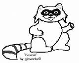 Raccoon Rascal sketch template