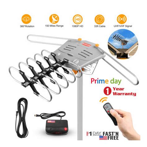 Antennas Hdtv 1080p Outdoor Amplified Antenna 360 Rotor Digital Hd Tv