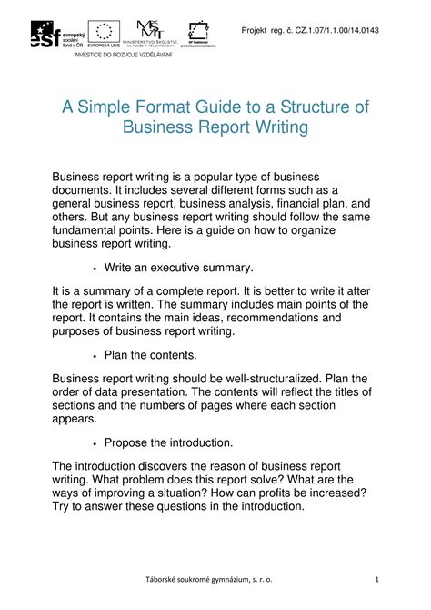 business report  examples ms word pages google docs  examples