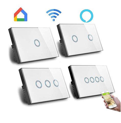 wifi smart dimmer switch smart home tuya smart life glass touch dim