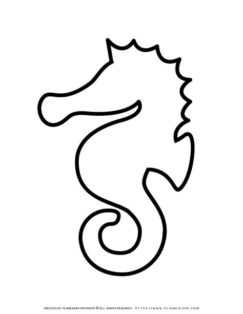 seahorse outline planerium