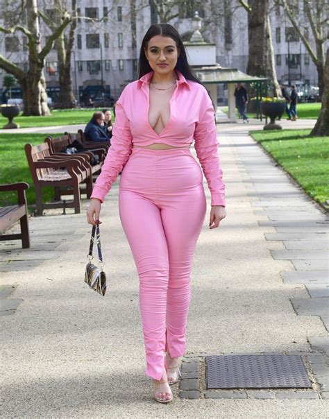 Amel Rachedi In A Pink Two Piece London 02 26 2021