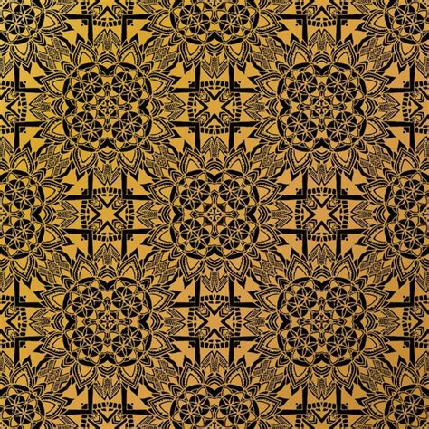 premium vector luxury gold batik pattern background