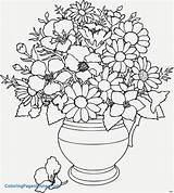 Vase Flower Coloring Pages Printable Color Vases Print Getcolorings Roses sketch template