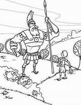 David Goliath Coloring Pages Stones Template Elah Valley sketch template