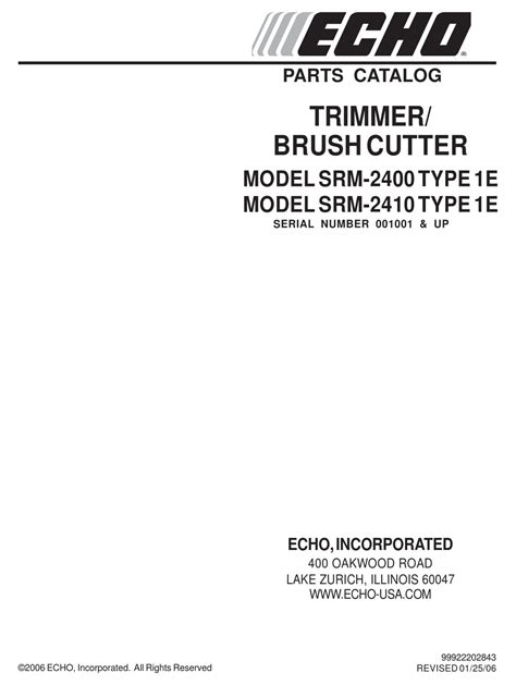 echo srm  type  parts catalog serial number  parts catalog   manualslib