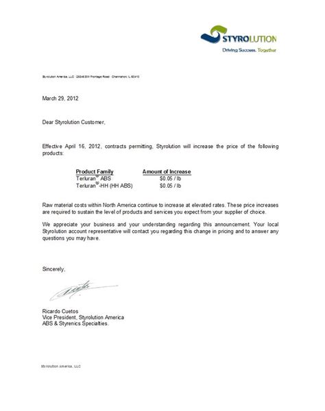 child care fee increase letter sample  view letter