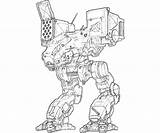 Coloring Pages Catapult Mechwarrior Mech Views X4 Template sketch template