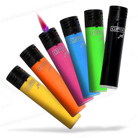 clipper jet flame torch shiny neon colors windproof lighters lot