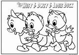 Louie Huey Pages Coloring Duck Dewey Donald Getcolorings Getdrawings sketch template