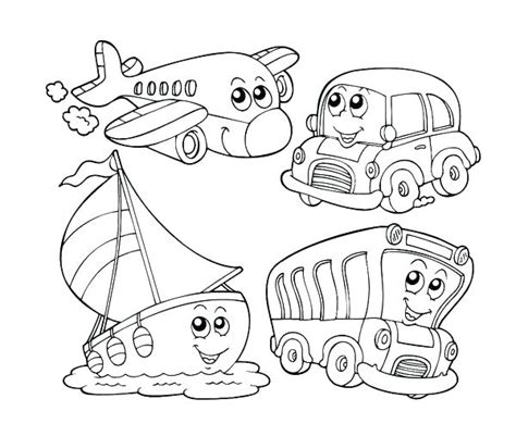 transportation coloring pages  preschool  getdrawings