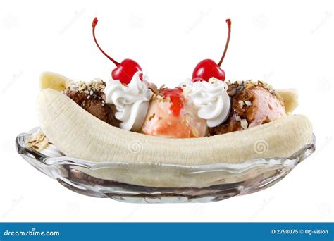 banana split piled high  ice cream sliced bananas whipped cream