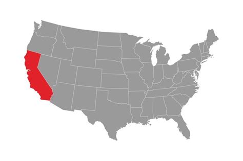 mapa del estado de california ilustración vectorial vector premium