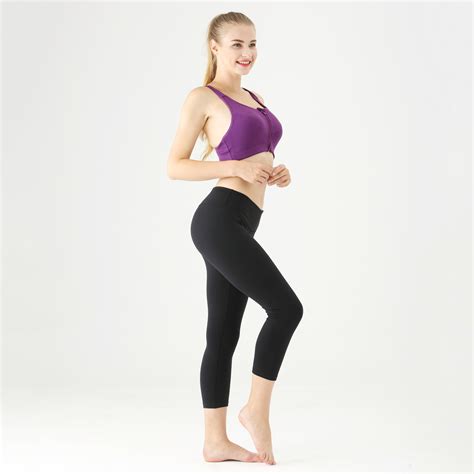 women seamless stretch spandex yoga pants workout opaque capri leggings