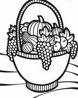 Coloring Basket Pages Fruit Fruits Manga Popular Template sketch template