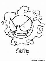 Pages Coloring Pokemon Ghost Gastly Color Print Colouring Fun sketch template
