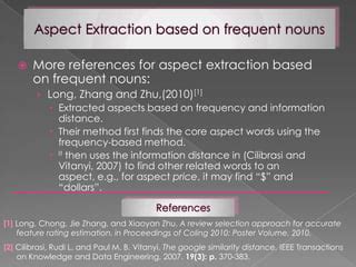 aspect extraction  survey